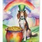 Edge Collections - 28" X 40" - Multicolor - Saluki St Patrick's Day Large - 1 Piece